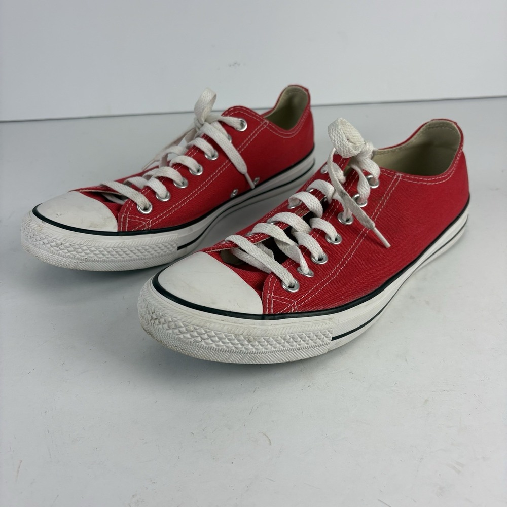 Mens Converse All Star Red Low Top Shoes Size 9 Men's Sneakers Tennis